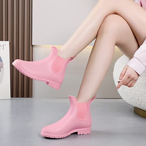 Yorfotmae Ankle Rain Boots For Women, Comfort Waterproof Chelsea Rain Boots, Adjustable Rubber Short Rainboots Shoes, Adult Cute Lightweight Garden Boots For Outdoor #TOP5