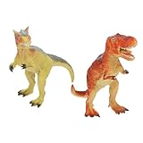 DECHOUS 2 Piezas Modelos de Dinosaurios Educativos de Escritorio Sonido Material Seguro y Duradero Juguetes para Ni&ntilde;as de Varias Edades Decoraci&oacute;n y...