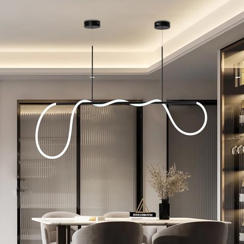 Lustre de salle à manger doré suspendu pour îlot de cuisine moderne