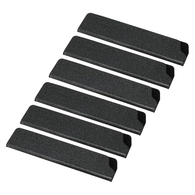 PATIKIL ABS Knife Cover Sleeves for 5 Santoku Knife, 6 Pack Knife Guard Blade Protector Universal Knife Sheath for Home Kitchen, Black