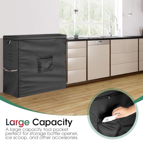 Fentiff Deep Freezer Cover, Waterproof Dustproof Chest Freezer Cover, Freezer Covers for Outside 7.0 Cubic Feet Chest Freezer All Season Protection, Top with Zipper to Open(33"L X 22.5"W X 34"H) by Fentiff - Image 5