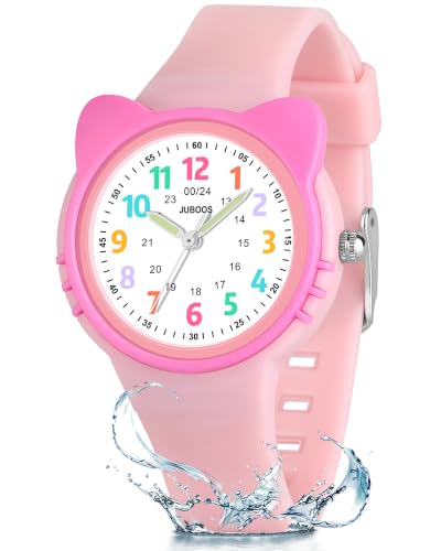 Image of Juboos Kids Watch Analog for Boys Girls Toddler, 3ATM Waterproof Wirstwatch Learning Time and Easy to Read