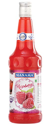 Image of Manama Raspberry Syrup | Mixer for Mocktails, Cocktails, Drinks, Juices, Beverages | Non Alcoholic Mix 750ML Bottle