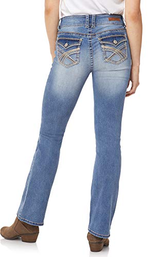Image of WallFlower Luscious Curvy Bootcut Jeans for Women, Mid-Rise Insta Stretch Denim, Size-Inclusive Juniors Jeans