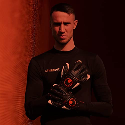 Luva de goleiro uhlsport Speed Contact Soft Pro, preto, laranja