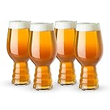 Spiegelau Craft Beer IPA Glass, Set of 4, European-Made Lead-Free Crystal, Modern Beer Glasses, Dishwasher Safe, Professional Quality Beer Pint Glass Gift Set, 19.1 oz