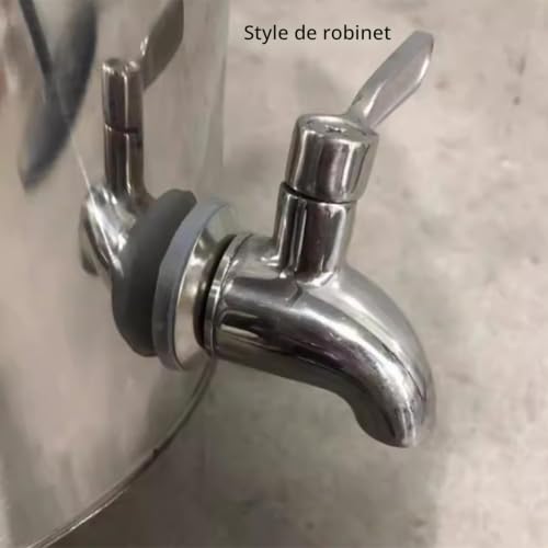 Yiustldd Bidon de Transport de Lait en Acier Inoxydable de 5 à 22 L avec Robinet, Entonnoir à Mailles 250 pour liquides,18L – vue 3