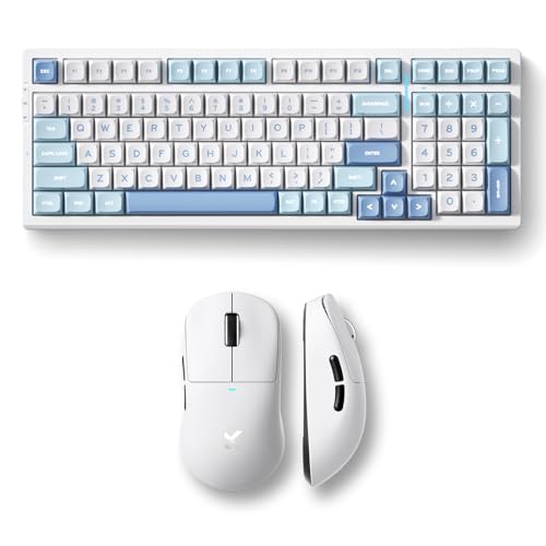 MCHOSE G98 PRO Wireless Mechanical Keyboard, M7 Ultra Wireless Gaming Mouse, Tri-Mode Connection, Hot Swappable Custom Gasket Structure, 8K Polling, 53g Lightweight Ergonomic