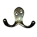 Beslagsboden Single Coat Hook Finish/Type: Polished Brass/Double Hook