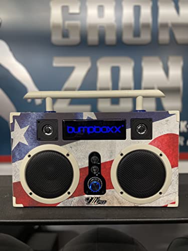 Bumpboxx Bluetooth Boombox Ultra USA | Retro Boombox with Bluetooth Speaker | Includes Rechargeable Lithium Battery, Carrying Strap & Remote | Small & Light Weight Makes it Easy to Carry - Thumbnail 5