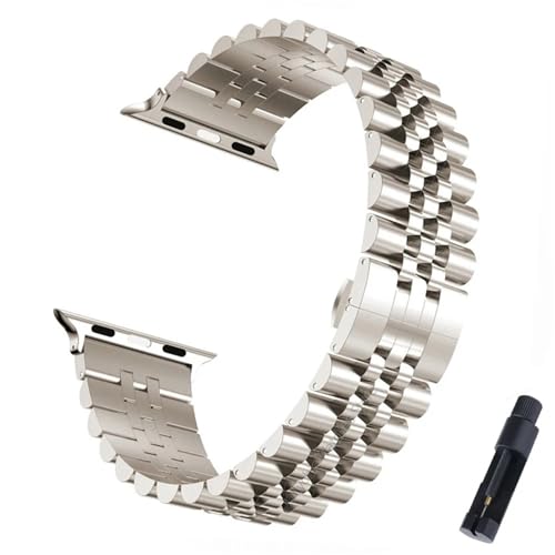 Bracelet de remplacement iWatch en acier métallique JDIME pour Apple Watch 49mm 46mm