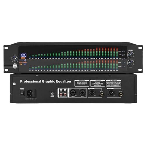 Égaliseur graphique numérique 31 bandes double canal rackable écran LCD USB
