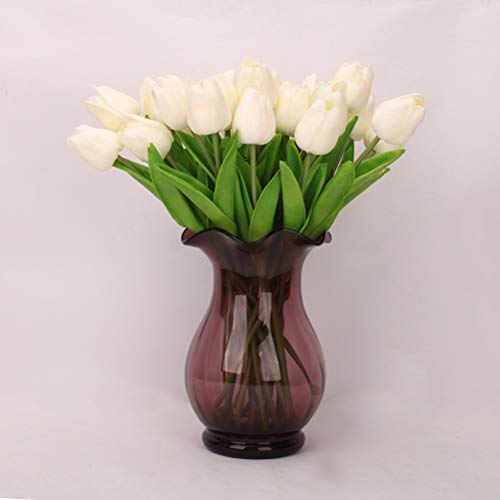 Tulipas artificiais de toque real Tulipas flores artificiais para decoração de casa, casa, varanda,