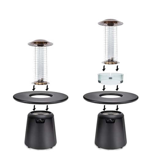 TIKI Propane Heater Attachment, Customizable Propane Fire Pit Accessory, Outdoor Gas Heater for Fire Pit, Easy to Use, No Tools Required, 19.7” x 19.7” x 32.4”