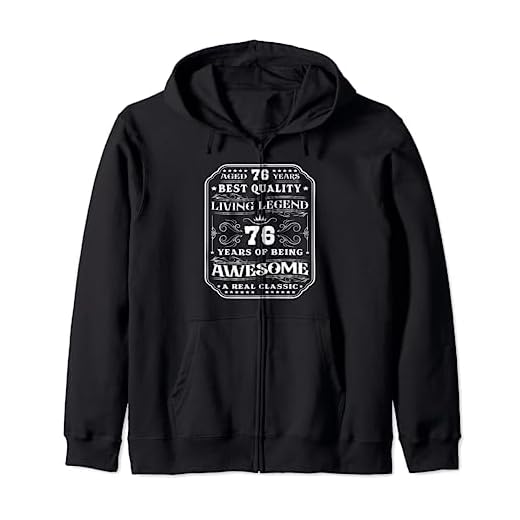76 años siendo increíble 76 cumpleaños hombre Sudadera con Capucha