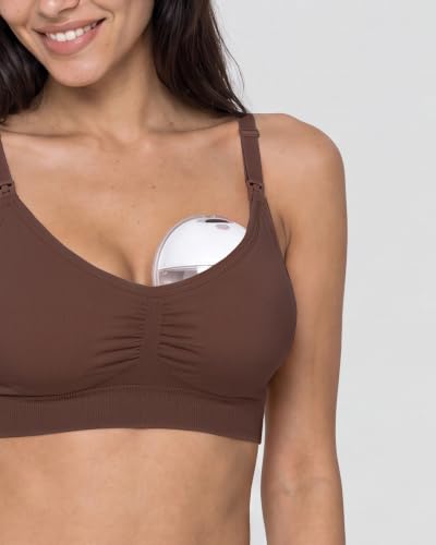 Image of Stelle Nursing Bras Maternity Bralette Seamless for Breastfeeding | Removable pads, Soft stretch fabric, One-hand clips, Pregnancy, Postpartum, Everyday comfort