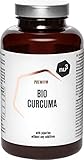 nu3 Bio Kurkuma Kapseln hochdosiert, 200 Vegane Bio Curcuma Kapseln bio hochdosiert (2 Monatspackung) Curcumin mit 95% Piperin aus schwarzem Pfeffer Extrakt, hergestellt & laborgeprüft in Deutschland