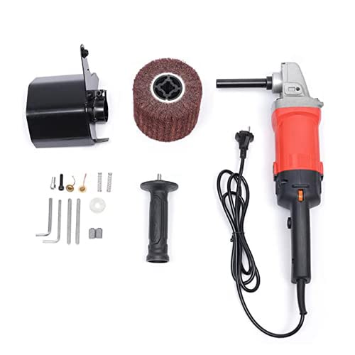 Preisvergleich Produktbild Satiniermaschine HaroldDol Schleifmaschine Poliermaschine Schleifer Bürstenmaschine Walzenschleif Polierer Bürsten Glätten 1400W 600-3000 min-1
