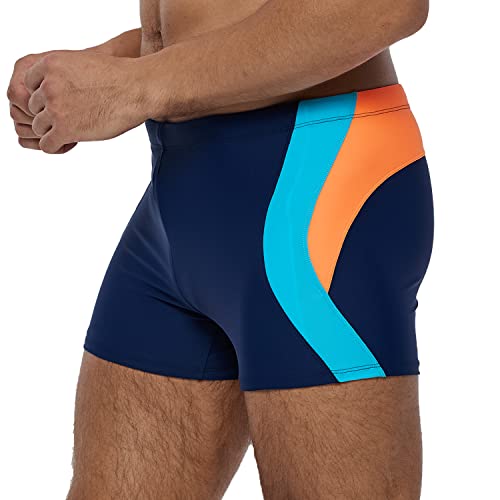 Arcweg Costume da Bagno Uomo Coulisse Pantaloncini Calzoncini da Bagno Elastico a Vita Bassa Boxershorts Slip Nuoto Spiaggia Mare Piscina Blu-Navy XXL(EU)