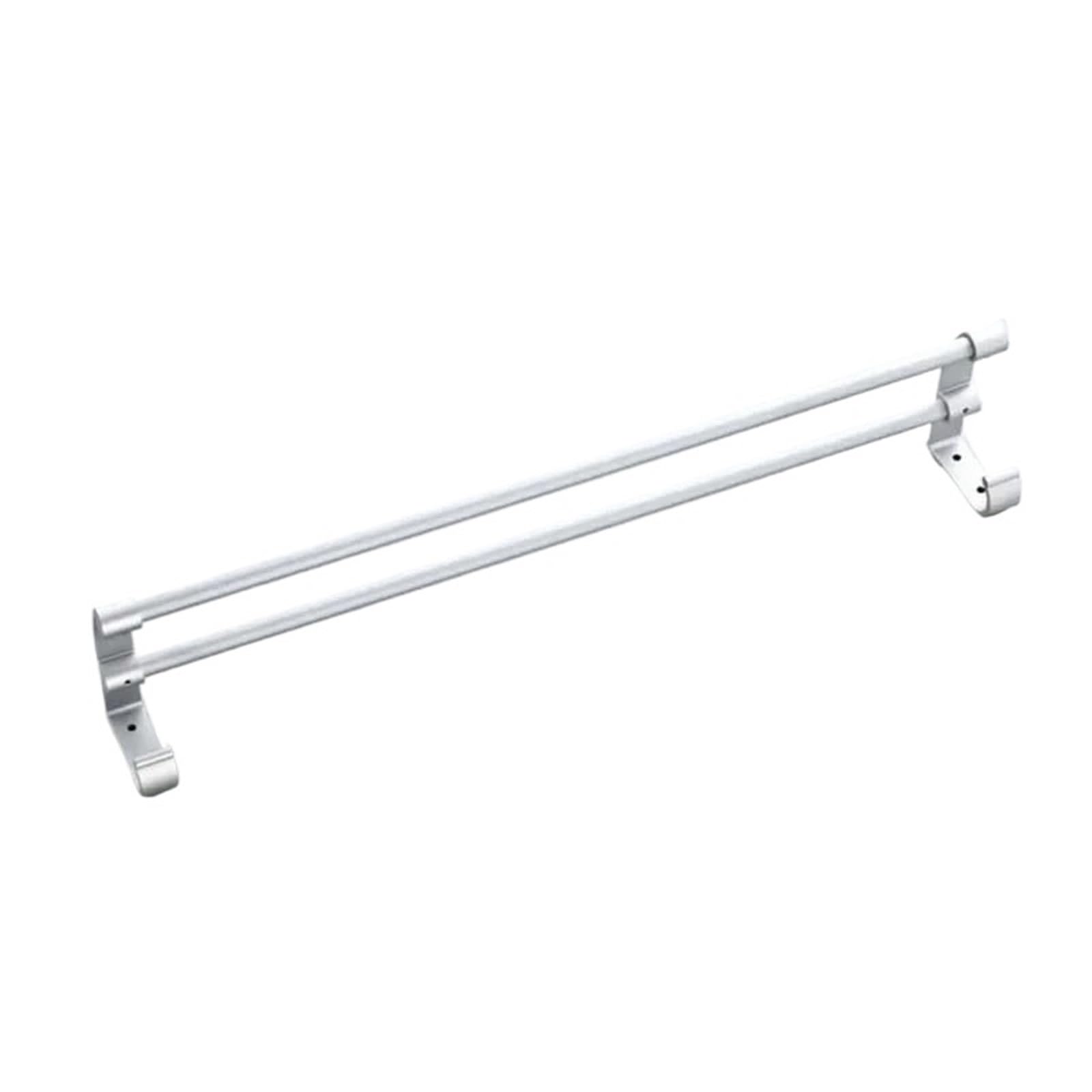 Aluminum Towel Rack Bar Double Bathroom With Hook Rod Hardware Pendant