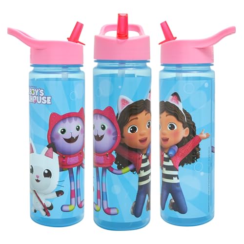 Gabby\'s Dollhouse KIds Water Bottles With Flip Up Straw 600