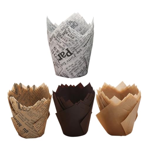 ERINGOGO �`���[���b�v�f�U�C�������P�[�L�p�b�L���O�J�b�v �ϔM�x�[�L���O�e�� 200������ ���َq��� �J�b�v�P�[�L �}�t�B���p DIY�f�U�[�g�p