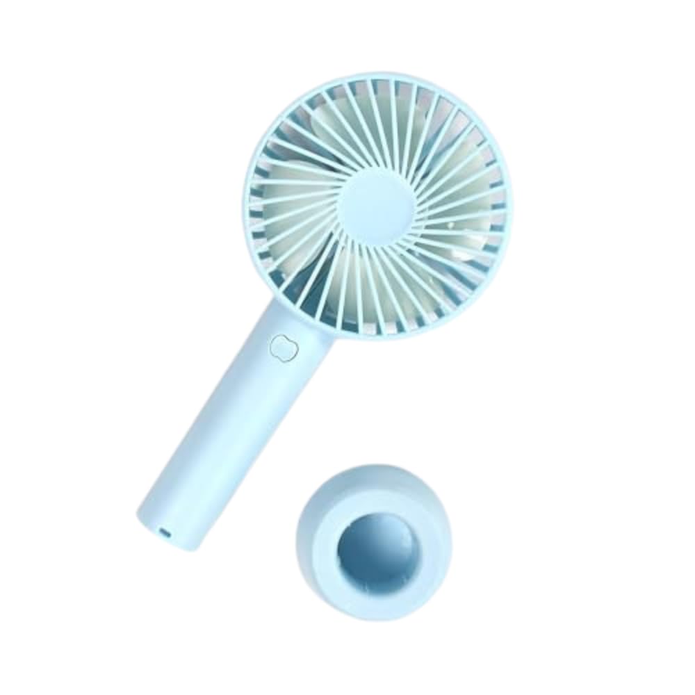 ATEVON 4813 Portable Handheld Fan – 3-Speed Rechargeable Mini Fan with Detachable Base, Quiet Personal Desk Fan for Home, Office & Travel (Battery Not Included)