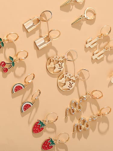 Image of Shining Diva Fashion Stylish Combo Metal Earrings for Women and Girls