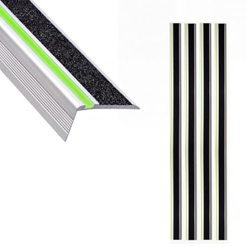 Zonon 4 Pcs 36 Inch Aluminum L Shaped Stair Nosing