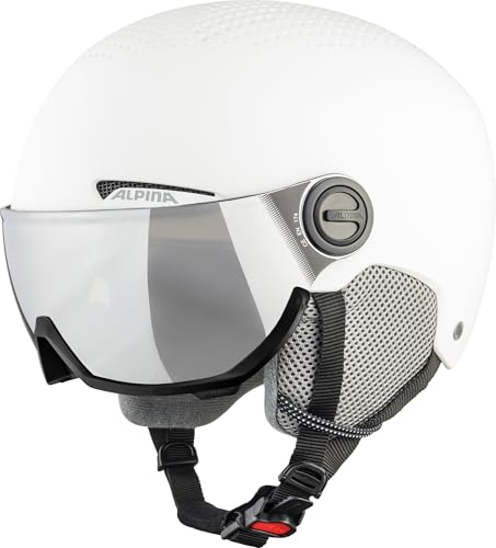 ALPINA ARBER Visor Q-LITE Skihelm, White matt, 54-58 cm – Ansicht 1