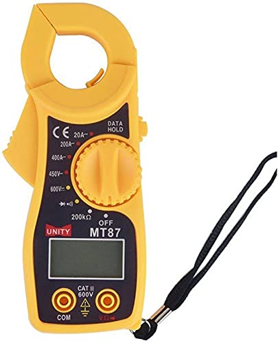 Professional Portable MT87 LCD Digital Clamp Meters Multimeter With Probes for measuring AC Voltage, AC, Resistance, and continuity test battery operated with Digital Display