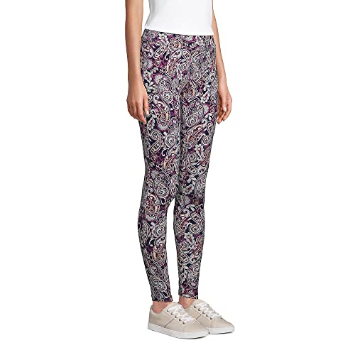 Lands' End Women S Starfish Leggings Deep Sea Navy Paisley Regular Small #TOP2