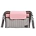 Asixx Borsa da Carrozzina, 2 Colori Borsa da Passeggino Borsa da Passeggino Borsa Multifunzionale per Pannolini Borsa da Mummia per la Raccolta di Articoli per Bambini, Realizzata in Nylon(Rosa)