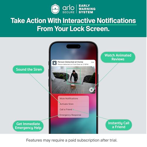 Image of Arlo Essential XL Security Camera 2K (3rd Gen, 2025 Release) - Wireless Outdoor Camera, 4X Longer Battery, Person Recognition, Package Detection, Animated Preview, 1-Mo. Trial of Secure Plan, 1 Cam