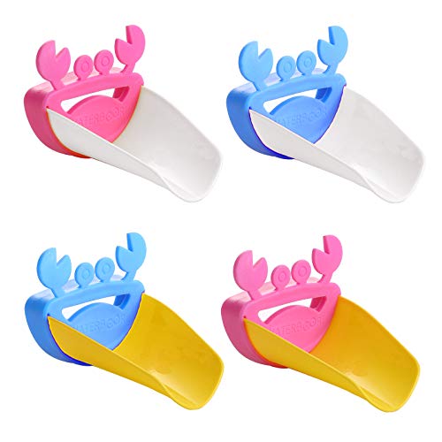 Prolunga Rubinetto,4 PCS Plastica Estensore del Rubinetto Extender per Bambini a Mano per Cucina Lavandino del Bagno Per lavarsi Le Mani