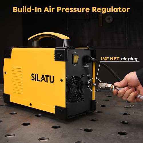 SILATU 65Amps Dual Voltage Plasma Cutter with LED Display and Air Sensor Technology, 14mm Cutting Thickness
