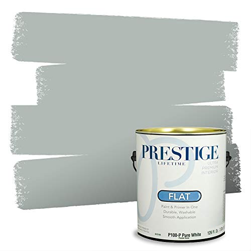PRESTIGE Paints Interior Paint and Primer In One, 1-Gallon, Flat, Comparable Match of Benjamin Moore* Iced Marble*