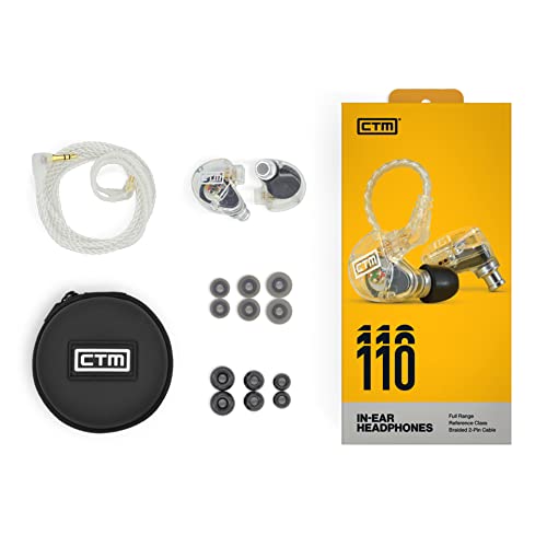 Ctm Ce110 - Pro Isolating Single Driver Wired Earphones By Clear Tune Monitors Titanium Coated Dynamic Driver Detachable Cable High Fidelity In-Ear Monitor #TOP3