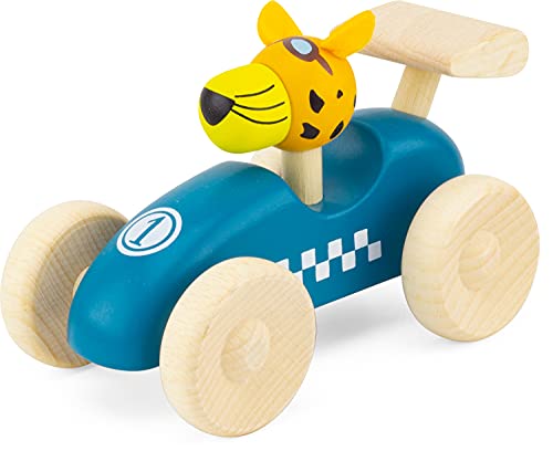 Coche de Carreras de Madera: Azul Cover