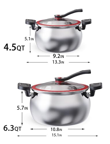 Olla a presión Acero inoxidable 4.3 L GFHVDC miniatura 2
