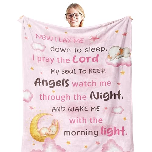 Nicetous Manta de presente de batismo para menina e menino, 50 x 40 polegadas, presentes de batismo para mulheres/meninos/bebés, presentes de batizado, presentes de batismo para meninas, ideia de