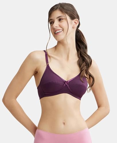 Image of Jockey 1242 Women Wirefree Non Padded Super Combed Cotton Elastane Stretch Medium Coverage Cross Over Everyday Bra