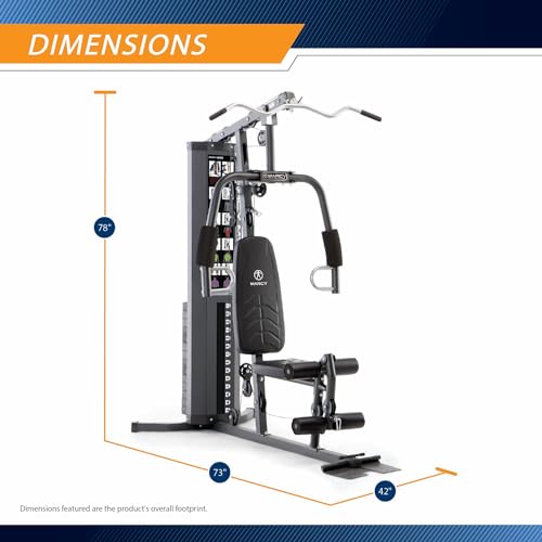 Marcy Multifunctional Workout Station 150lbs to 200lbs Stack Home Gym for Weightlifting and Bodybuilding - Image 3