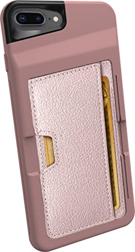 Smartish® iPhone 7 Plus/8 Plus Wallet Case - Wallet Slayer Vol. 2 [Slim Protective Kickstand] Credit Card Holder for Apple iPhone 8 Plus/7 Plus - Rosé All Day