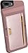Silk iPhone 7 Plus/8 Plus Wallet Case - Q CARD CASE [Slim Protective Kickstand CM4 Grip Cover] - "Wallet Slayer Vol.2" - Rose Gold