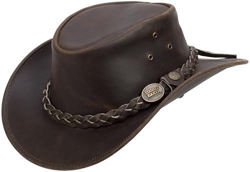 Pathfinder Classic – Robuster Lederhut für Western, Bushcraft & Outdoor | Vintage Cowboyhut mit Luftösen & Kinnriemen-Ösen (DE/NL/SE/PL, Alphanumerisch, M, Braun) Pathfinder Classic – Robuster Lederhut für Western, Bushcraft & Outdoor | Vintage Cowboyhut mit Luftösen & Kinnriemen-Ösen (DE/NL/SE/PL, Alphanumerisch, M, Braun)