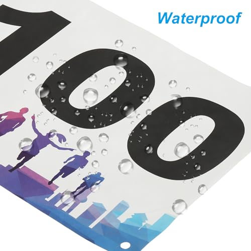 Numéros de compétition 1 à 100 imperméables avec épingles pour sport et jeux