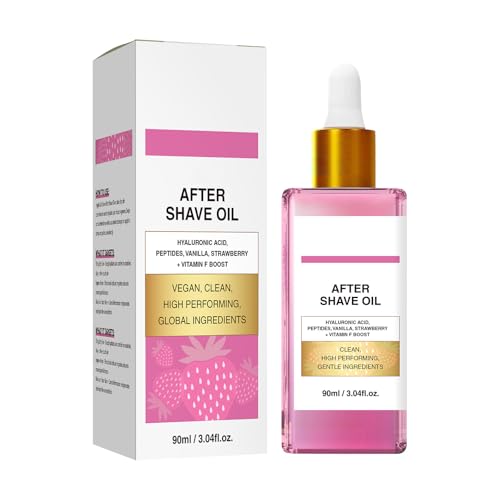 Aoseiens Aceite de fresa y vainilla para después del afeitado para mujeres para una piel suave, sirve para después del afeitado, aceite para después del afeitado, previene los pelos encarnados y la