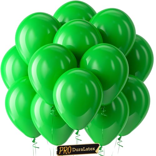 Image of Bezente Pro Duralatex Green Extra-Thick Balloons 100 Pack 12 inch