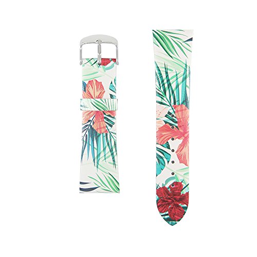 Tropical Floral Replacement Band Compatible For Iwatch 38Mm/40Mm Pastel Bay Wrist Band Pu Leather Strap For Apple Watch Smartwatch Series 8 7 6 5 4 3 2 1 Se Version #TOP4
